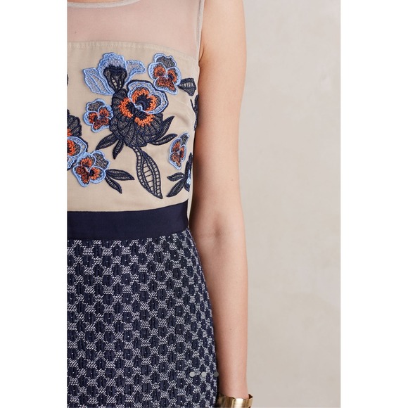 NWT Anthropologie Moulinette Soeurs Loredana Dress Navy 8 - Picture 2 of 13